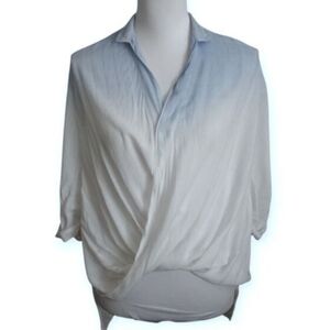 Dance & Marvel Gradient Blue and White Blouse SZ.L EUC.